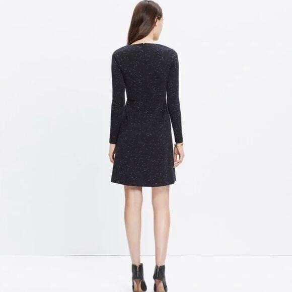 Madewell Gia Marled long sleeves Concept Dress in Navy Blue Size 6 - Picture 10 of 13